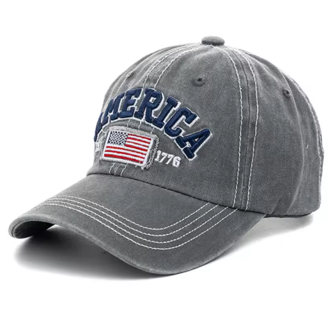 New Unisex "AMERICA" Embroidered Vintage Baseball Cap – EST. 1776